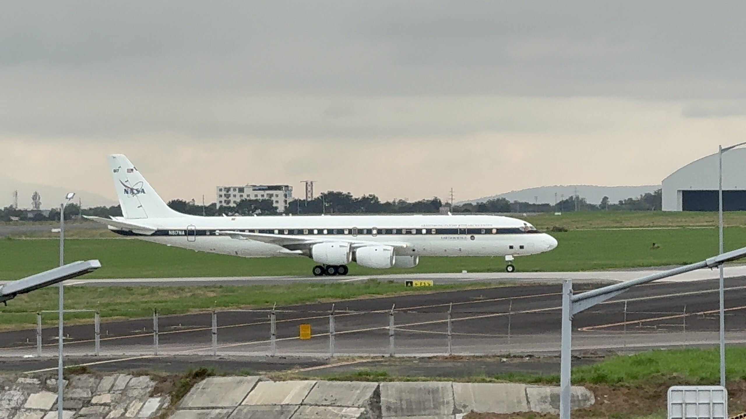 WATCH: NASA DC-8 arrives in Clark